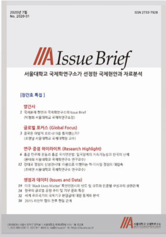 [IIA Issue Brief] 창간호 (No. 2020-01) - 서울대학교 국제학연구소가 선정한 국제현안과 자료분석