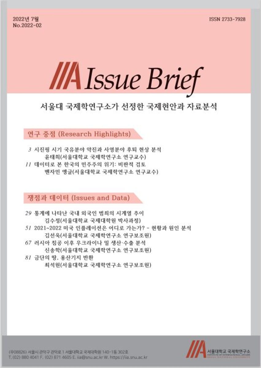 [IIA Issue Brief] 2022년 2호 (No. 2022-02) - 서울대학교 국제학연구소가 선정한 국제현안과 자료분석